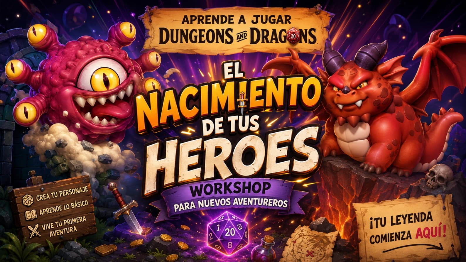 Workshop – One Shot para nuevos aventureros - Nacimiento de tus héroes
